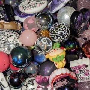 Midnight at Nevermore. Acrylic Bead Mix. PLEASE READ DISCRIPTIONThis